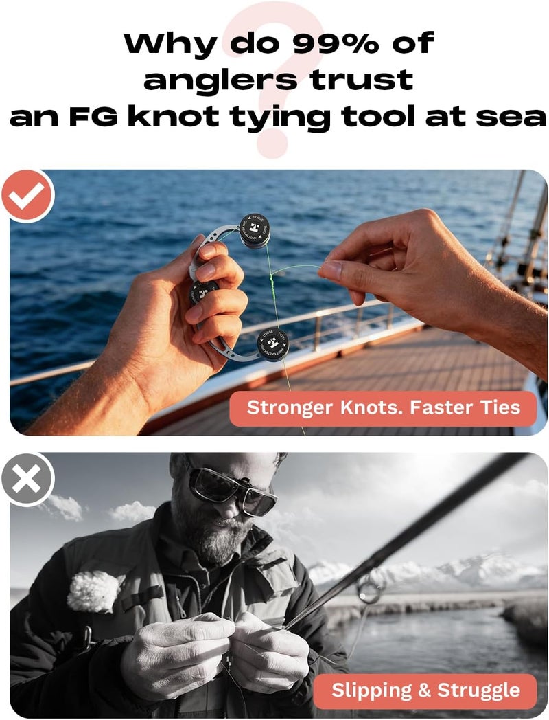 HOOK-EZE FG Knot Tying Tool, GT Knot Assist for Braid to Leader Connection, Adjustable Tension, Fast and Secure FG Knotter, Premium Fishing Gifts for Saltwater Freshwater Anglers Fishermen - Image 4